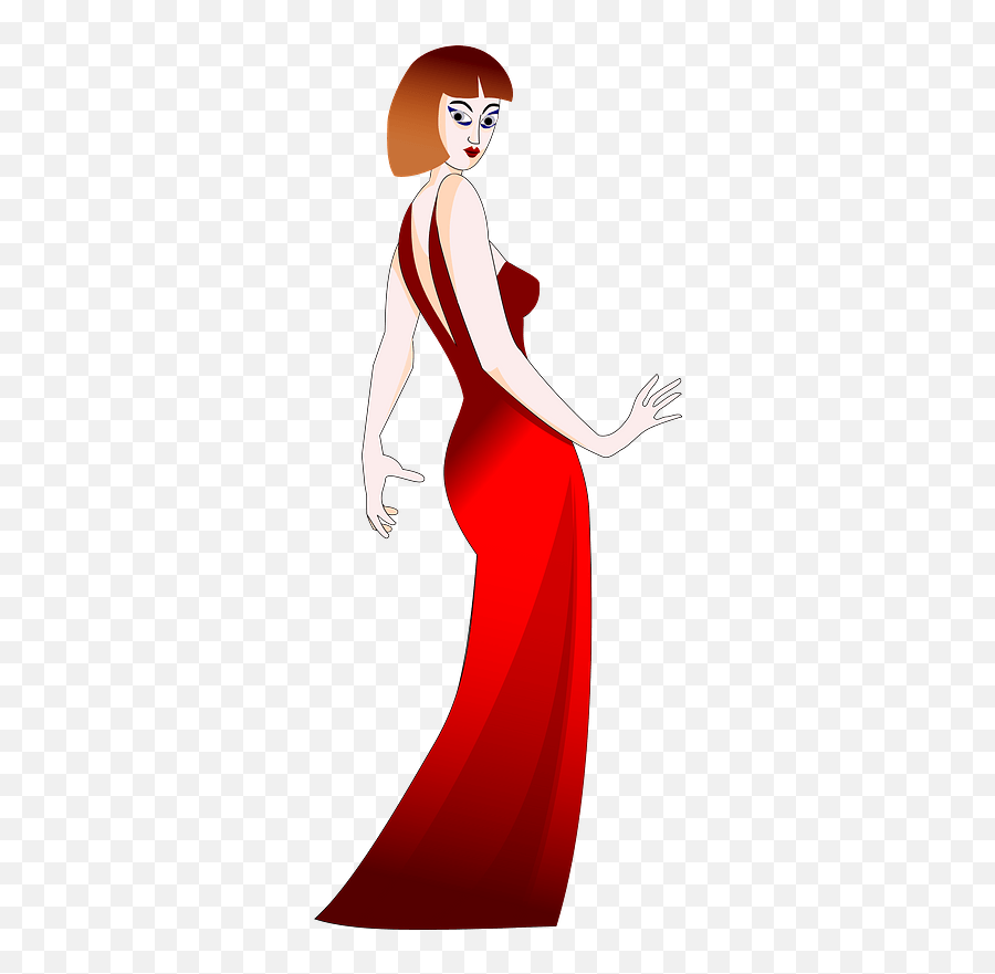 Woman In Red Dress Clipart Free Download Transparent Png - Red Dress Girl Clipart,Woman In Dress Png