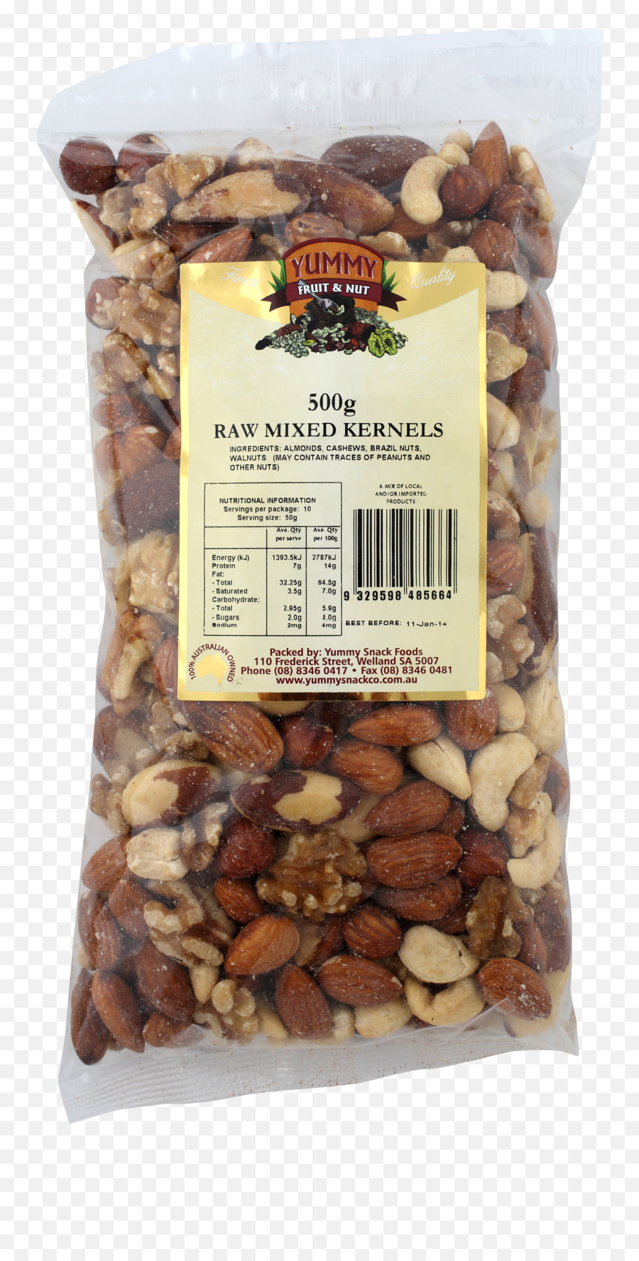 Mixed Nut Kernels Raw 500g Yummy Snack Foods - Cranberry Bean Png,Walnuts Png