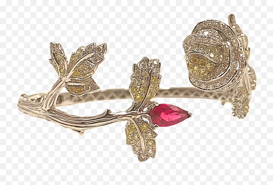 Wendy Yue - Rose Vine Cuff Bracelet Dg13599b Body Jewelry Png,Rose Vine Png
