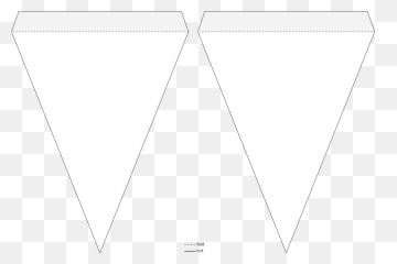 Pennant Banner Template - Transparent Clipart Triangle png