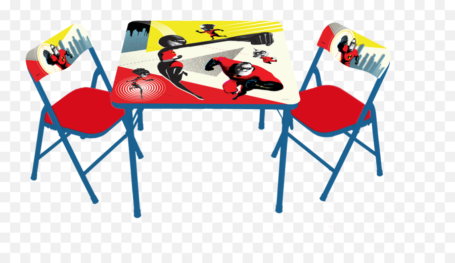 Incredibles 2 Erasable Activity Table And Chairs U2013 Brickseek - Mickey Mouse Kids Table Png,Incredibles 2 Png