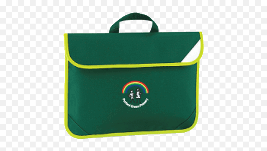 Purford Green Book Bag With Visibility Strip Bottle - Bookbags Png,Book Bag Png
