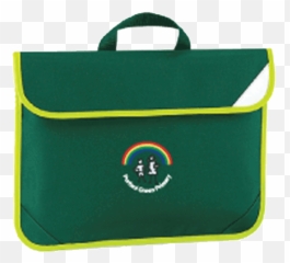 Purford Green Book Bag With Visibility Strip Bottle - Bookbags Png,Book Bag Png