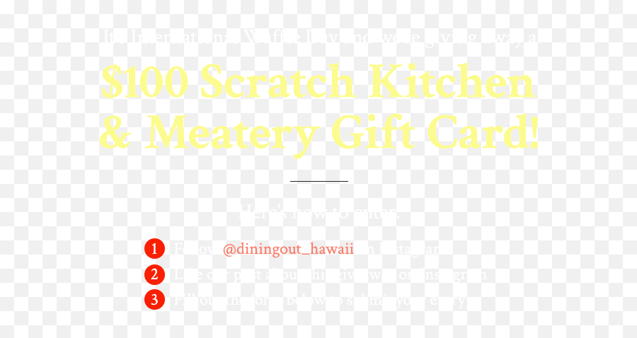 Scratch Kitchen And Meatery Contest - Dining Out Hospital For Special Care Png,Scratch Out Png