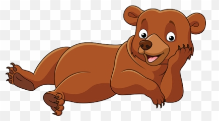 Download Clip Art Library Baby Bears Animal Pictures Laying - Laying Down Bear Png,Cartoon Bear Png