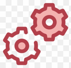 Gear Settings Configuration Cogwheel Tools And Utensils - Red Settings Icon Png