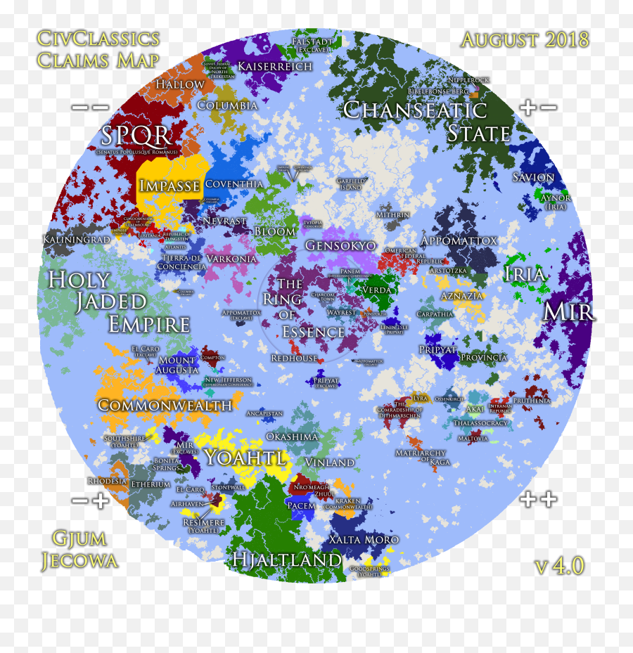 Blank World Map - Civclassics Claims Map Full Size Png Dot,Blank World Map Png