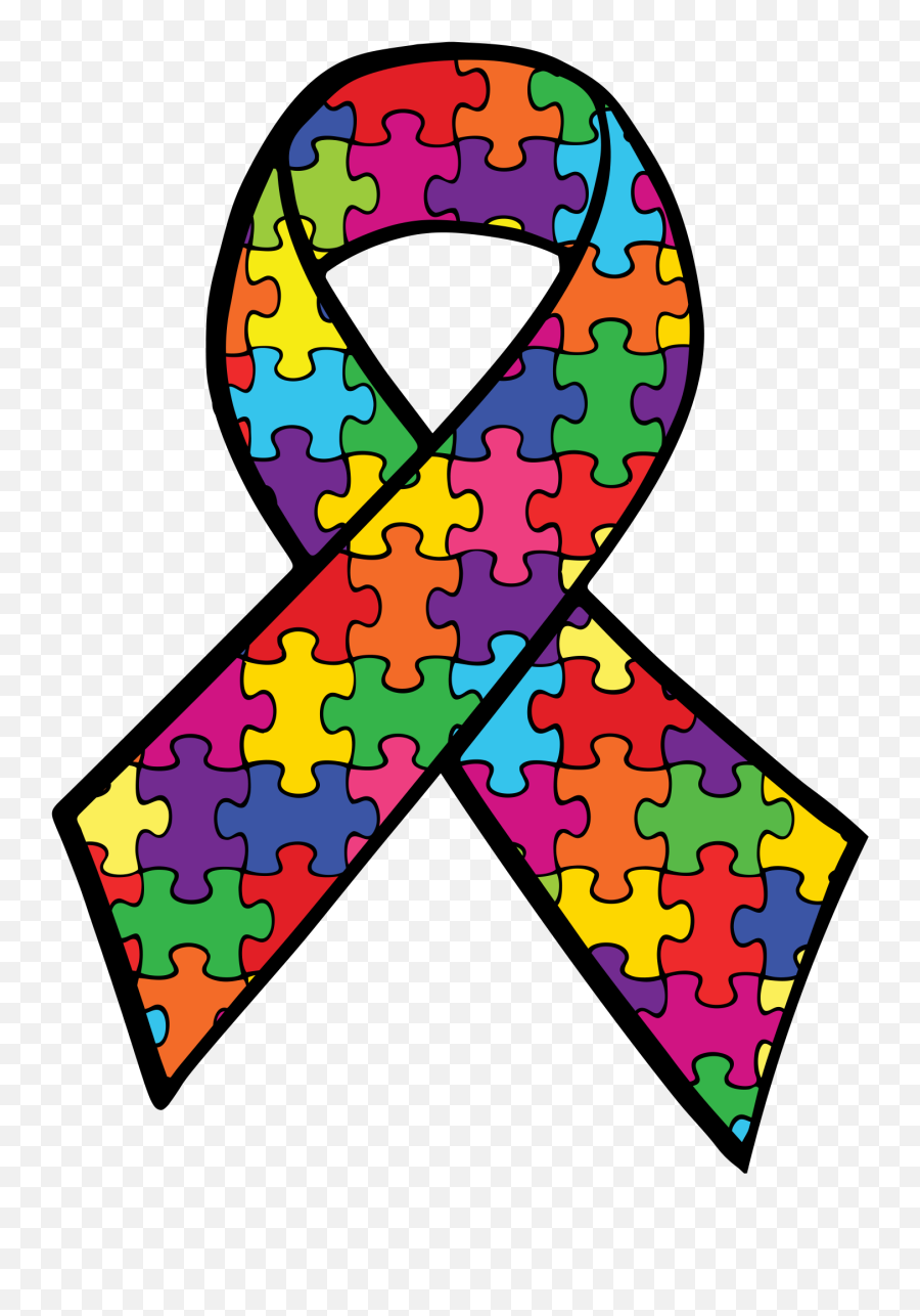 Autism Awareness Ribbon Rainbow - Autism Awareness Ribbon Png,Autism Awareness Png