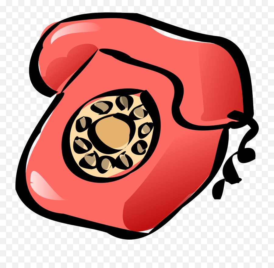 Telephone Clip Art Phone Clipart Image 6 - Telephone Free Telefono De Rueda Dibujo Png,Phone Clipart Transparent