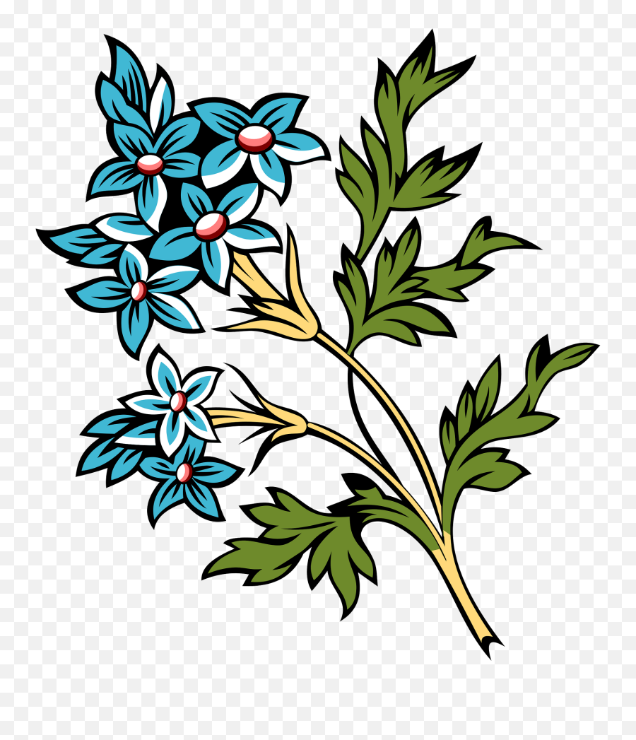 Small Clusters Of Blue Flowers Clipart - Lovely Png,Blue Flowers Transparent