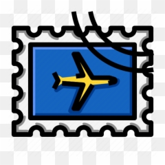 Airplane Grunge Rectangle Stamp Icon - Language png