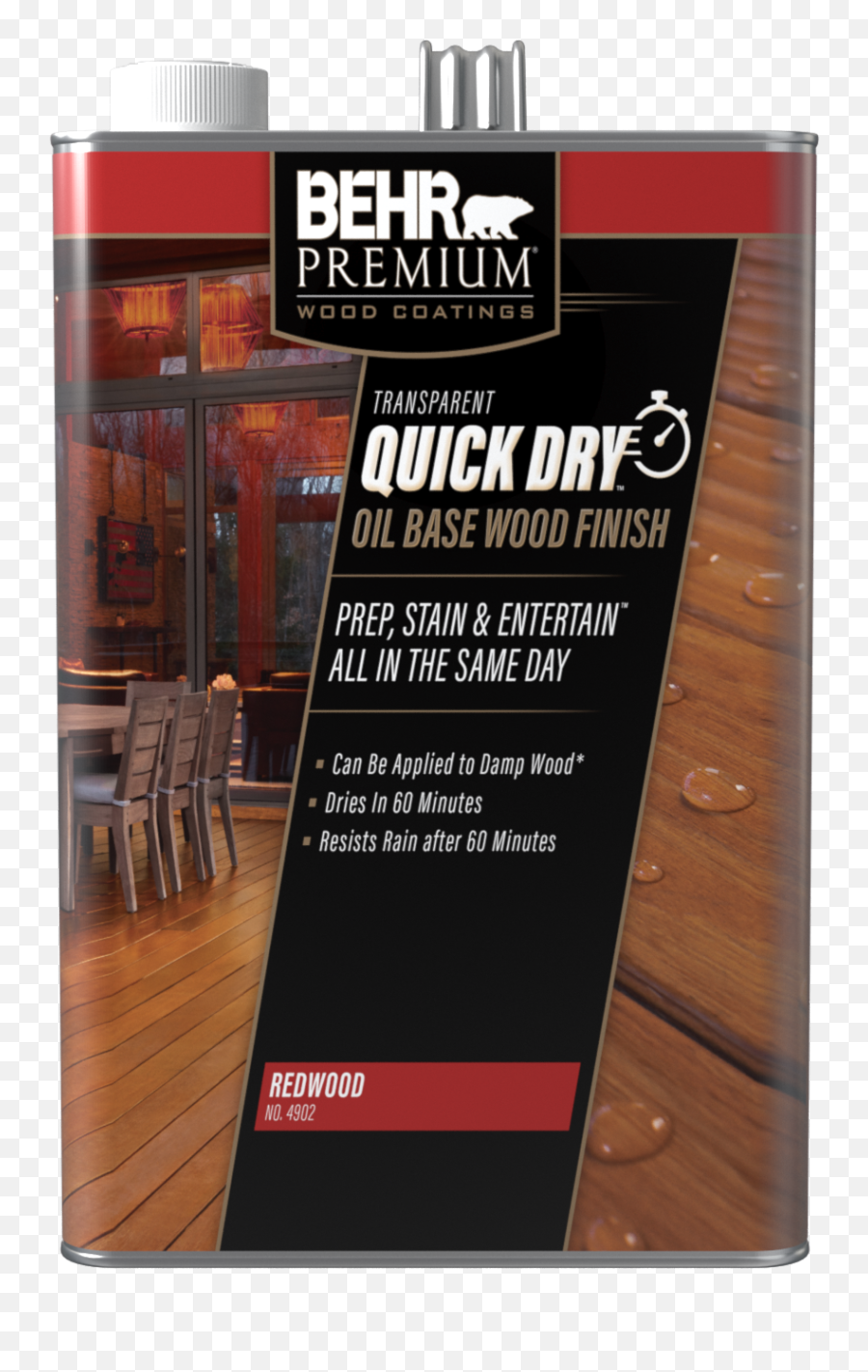 Wood Finish Dries Resists Rain In 60 Minutes Remodeling - Vertical Png,Icon Primer Tank Bag