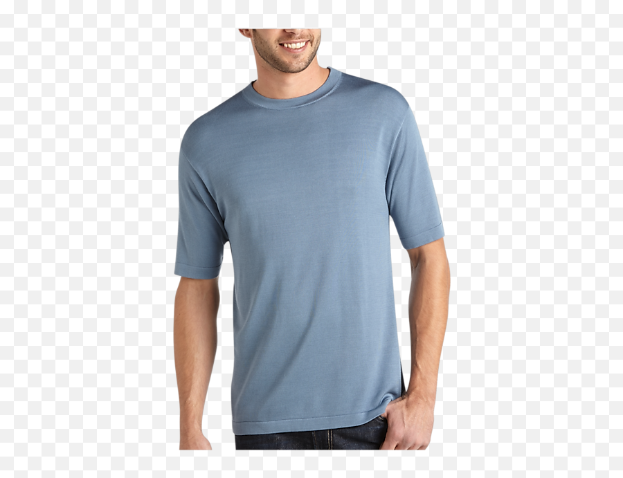Pronto Uomo Steel Blue Silk Shirt - Short Sleeve Png,Silk Icon Shirts