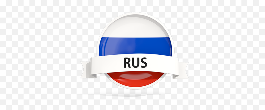 Round Flag With Banner Illustration Of Russia - Icon Lao Flag Circle Png,Icon Rus