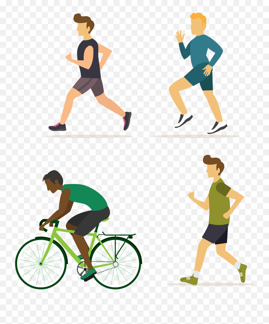 Exercise Fitness Stretching Walking Man - Flat Icons Exercise Png Clipart,Icon Treadmill