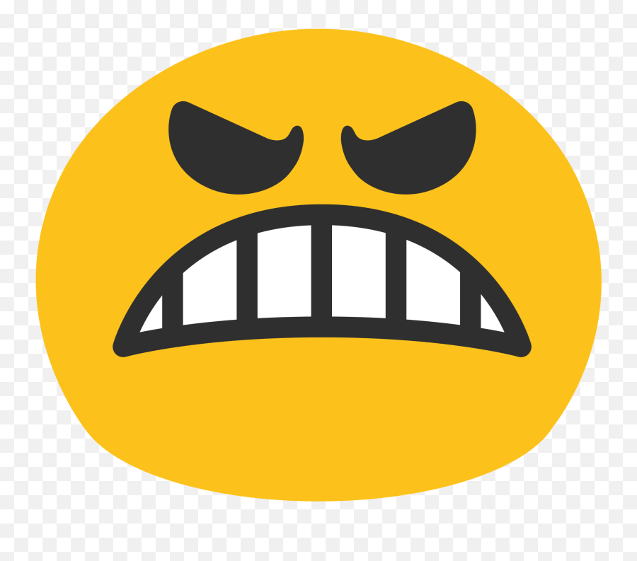 Mad Clipart Angry Emoticon Transparent - Angry Face Emoji Android Png,Laughing Emoji Transparent Background