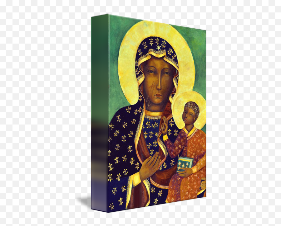 Virgin Mary And Child Madonna Icon By Magdalena Walulik - Black Madonna Czestochowa Png,Virgin Mary Icon Images
