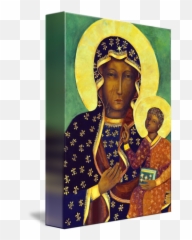 Virgin Mary And Child Madonna Icon By Magdalena Walulik - Black Czestochowa png