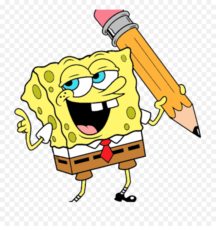 Lion Clipart Hatenylo - Transparent Background Png Spongebob Writing,Spongebob Face Png