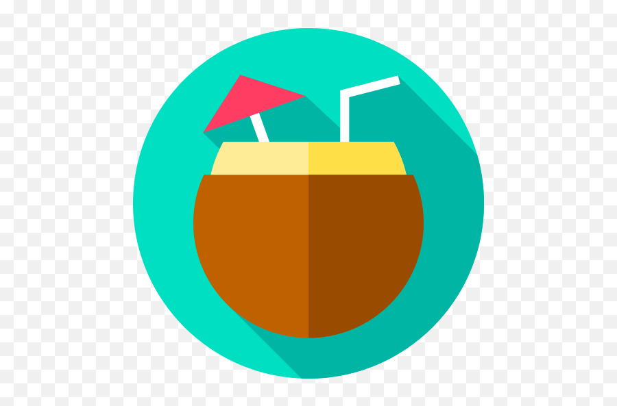 Cocktail Coconut Png Icon 4 - Png Repo Free Png Icons Circle,Coconut Png