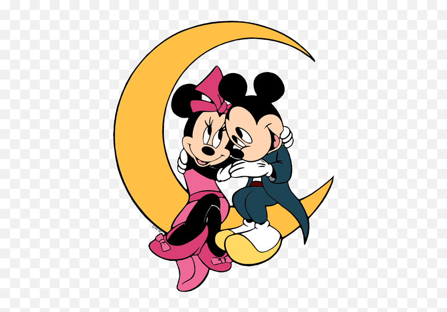 Mickey U0026 Minnie Mouse Clip Art 2 Disney Galore - Mickey And Minnie Sitting On Moon Png,Mickey And Minnie Png