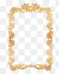 I - Gold Vintage Frame Border Png Clipart Full Size Design Portrait Hd