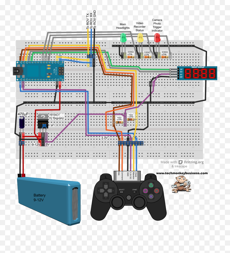 Topside Circuit Breadboard Layout - Labrador Nature Reserve Png,Ps2 Controller Png