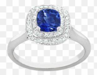 Spark Creations Double Halo Sapphire U0026 Diamond Ring - Engagement Ring Png,Sapphire Png