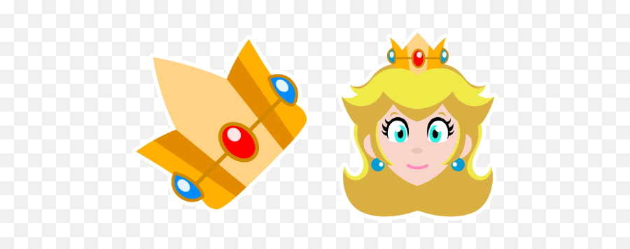 Super Mario Princess Peach Cursor U2013 Custom Browser - Clip Art Png,Super Mario Odyssey Logo Png