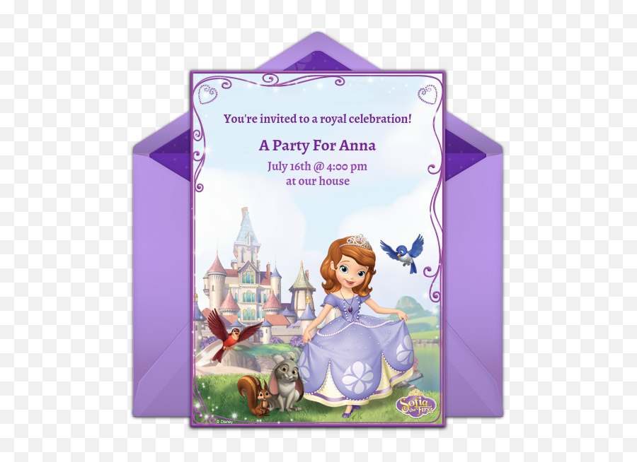 Free Sofia The First Online Invitation - Sofia The First Invitations Png,Sofia The First Png