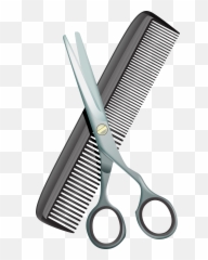 Scissors And Comb - Png