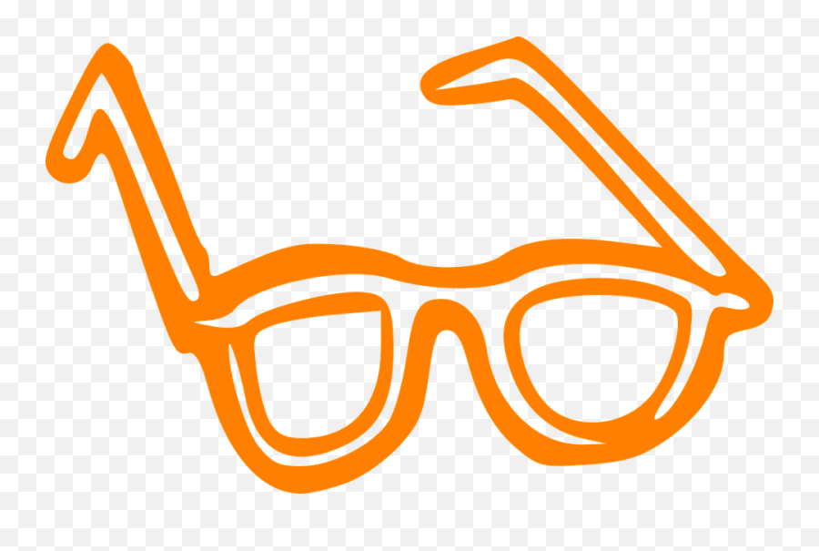 Orange Glasses Clip Art - Glasses Clip Art Orange Png,Cool Glasses Png