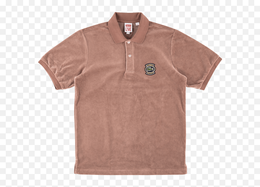 Download Hd Supreme Lacoste Velour Polo Transparent Png - Polo Shirt,Lacoste Logo Png