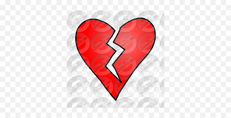 Broken Heart Picture For Classroom Therapy Use - Great Heart Png,Broken Heart Transparent