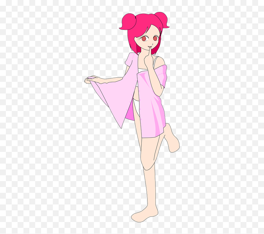 Girl Pink Hair - Girls Without Clothes In Cartoons Png,Pink Hair Png
