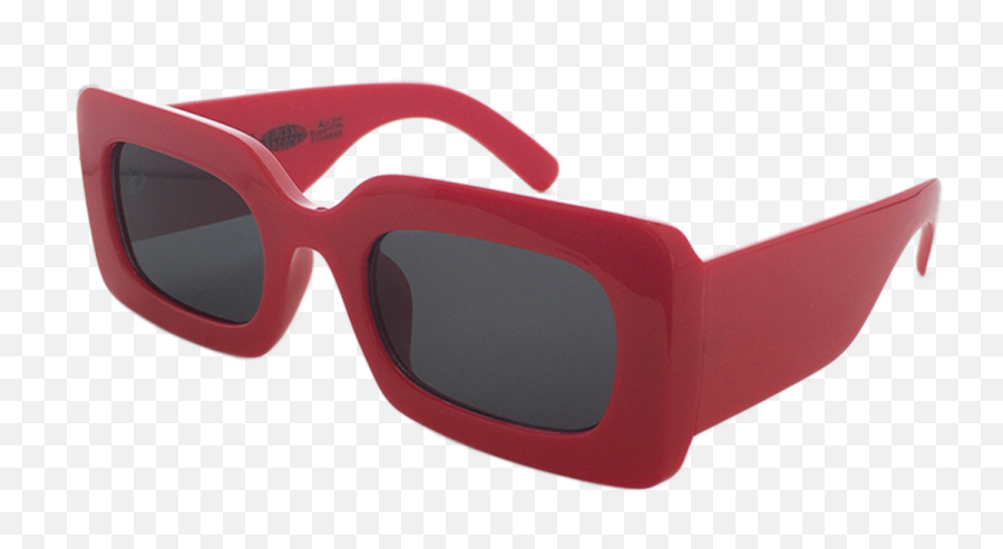 Rhubic Square Sunglasses In Ruby Red - 3d Glass Png,Square Glasses Png