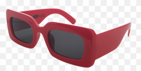 Rhubic Square Sunglasses In Ruby Red - 3d Glass png