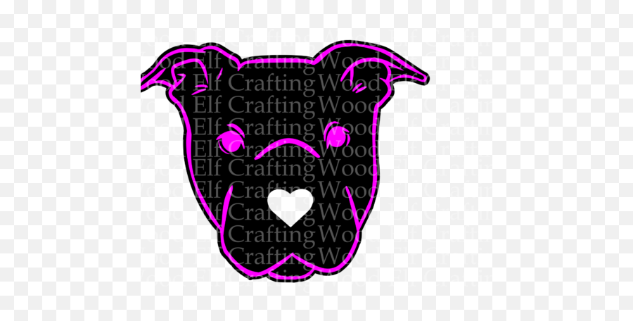 Pitbull With Heart Nose - Wood Elf Crafting Nostrum Png,Pitbull Logo