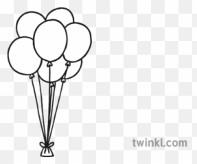 Balloons Black And White 1 Illustration - Twinkl Cartoon And png