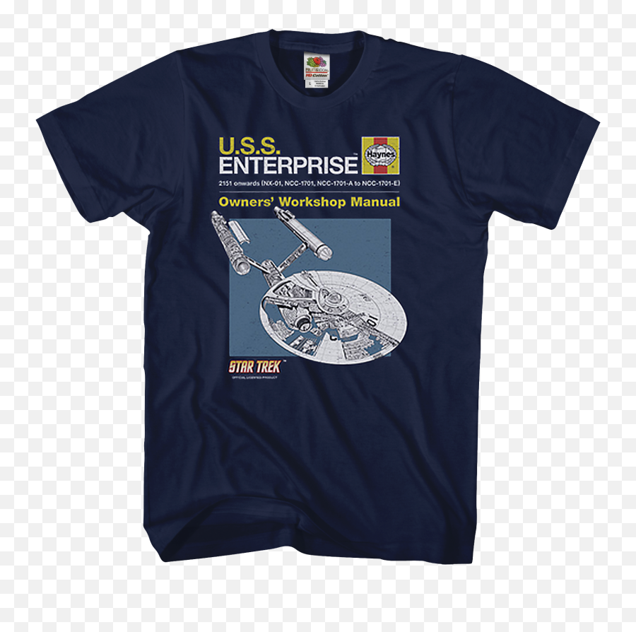 Enterprise Ownersu0027 Workshop Manual Star Trek T - Shirt T Shirt Biff Tannen Png,Starship Enterprise Png