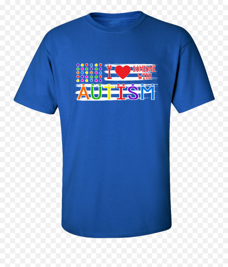 Autism Awareness Puzzle Flag I Love Someone With Unisex Adult Short Sleeve T - Shirt Fpsrussia Shirts Png,Autism Awareness Png