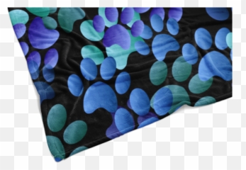 Blue Paw Png - Blue Flying Paw Prints Fleece Blanket Pattern,Blue Paw Print Logos