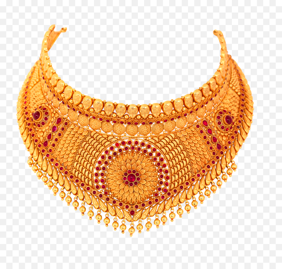 Necklaces - Rings Earrings Nose Pins Temple Gold Jewellery Png Images Hd,Nose Png