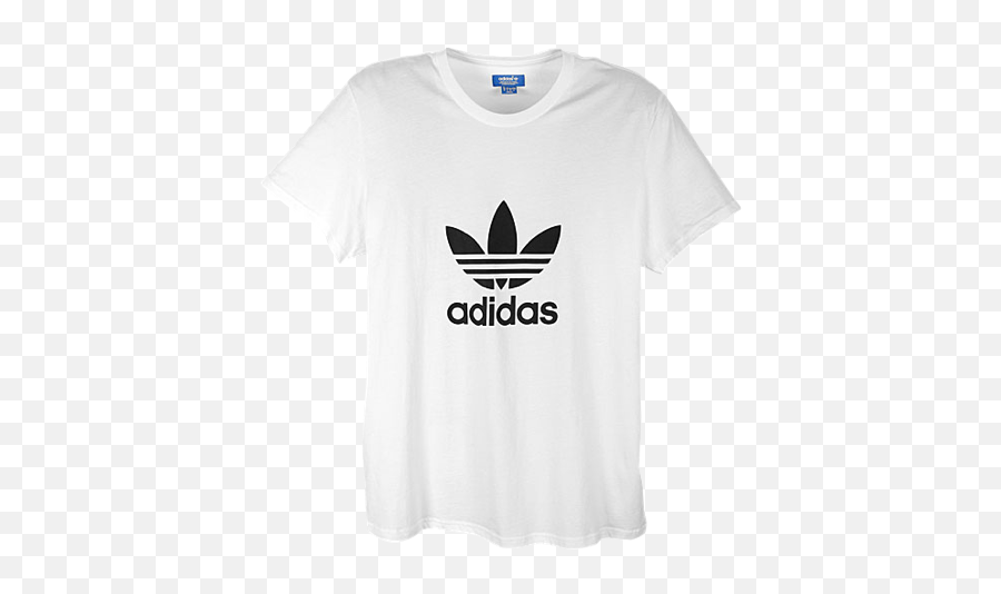 White Adidas Logo T Shirt - Adidas Originals Png,White Adidas Logo Png