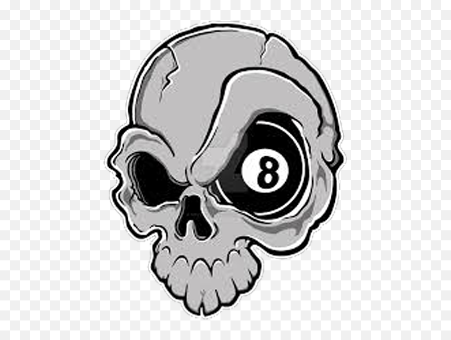 Eight Ball Skull Tote Bag - 8 Ball In Skull Png,16 X`16 Pixel Skull Icon