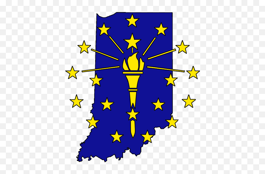 Fileindiana With Torch Star Logopng - Wikimedia Commons Indiana State Flag Png,Torch Png