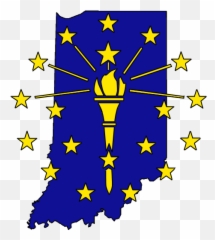 Fileindiana With Torch Star Logopng - Wikimedia Commons Indiana State Flag Png,Torch Png