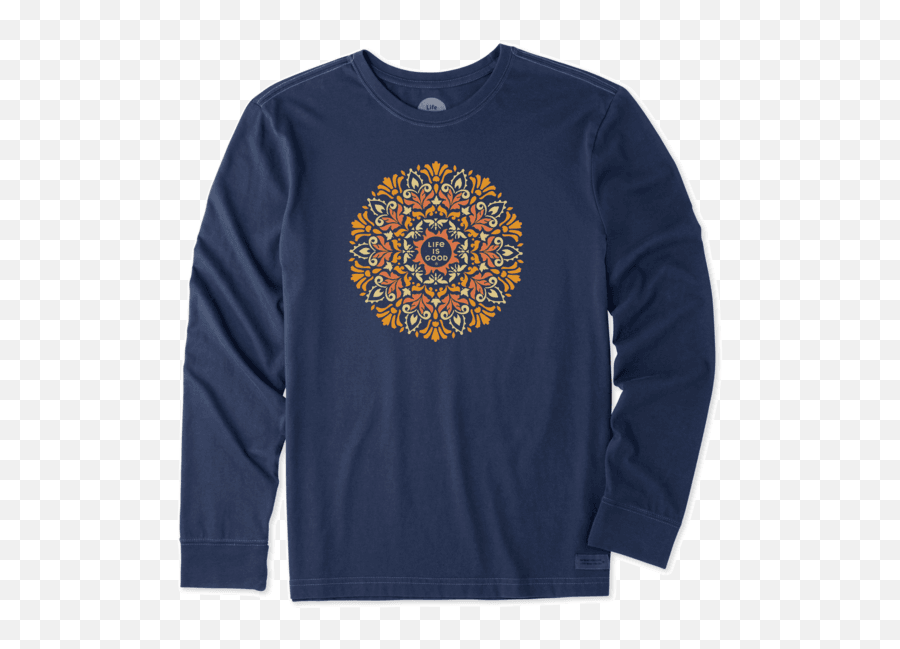 Menu0027s Golden Mandala Long Sleeve Crusher Tee Life Is Good - Life Is Good Wtf Shirt Png,Icon Hella Pants