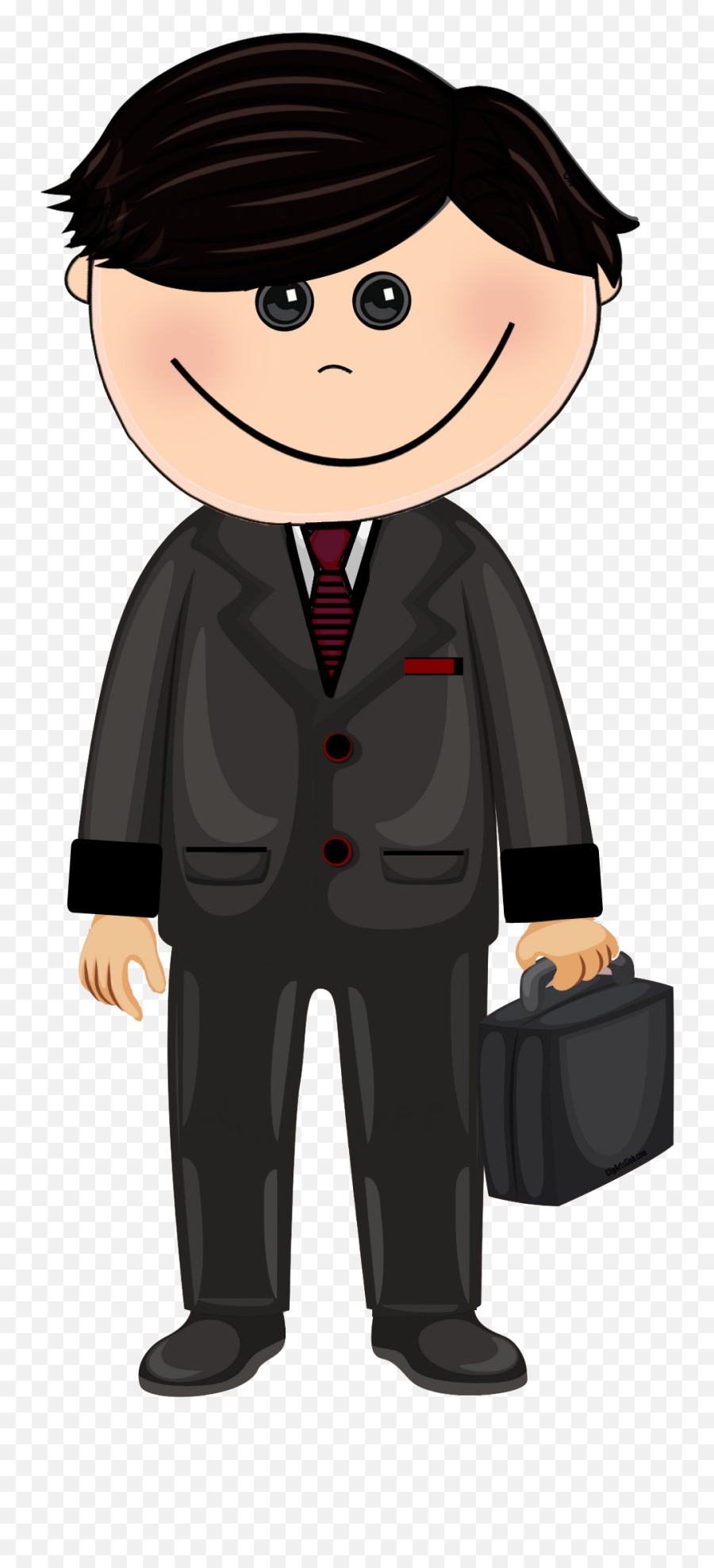 Black Hair Male Executive Ceo President Business Man - Illustration Png,Red Tie Png