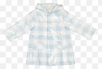 Girlu0027s Blue Buffalo Check Raincoat Posh Tots Childrenu0027s Png